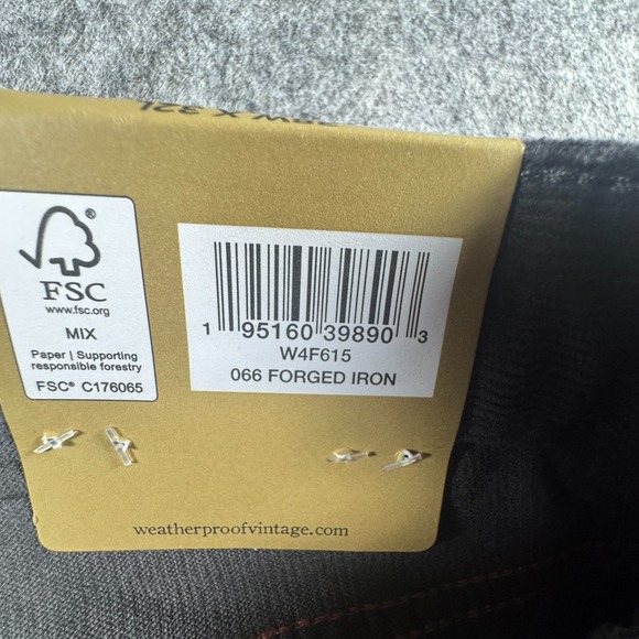 Weatherproof Vintage Mens Iron Gray 38x32 Corduroy 5 Pocket Straight Fit Pants - Picture 10 of 16